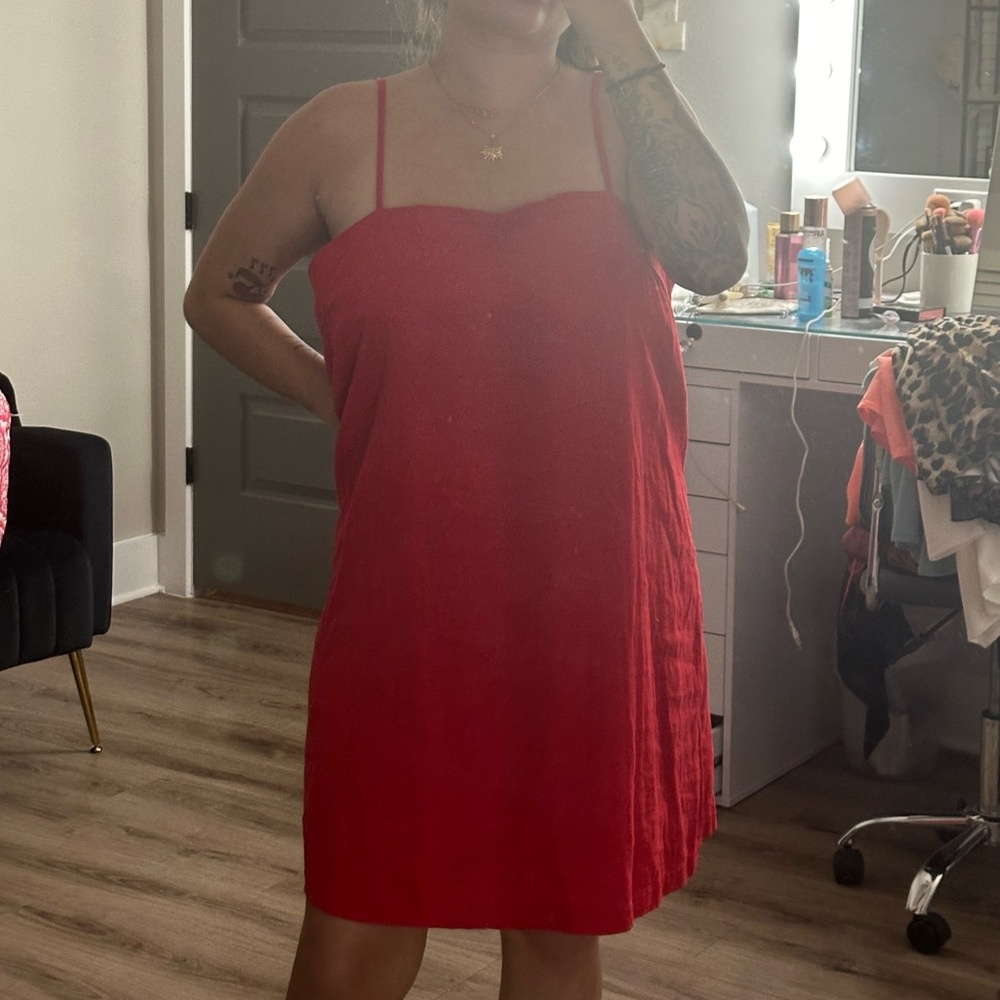 cute and comfy red dress